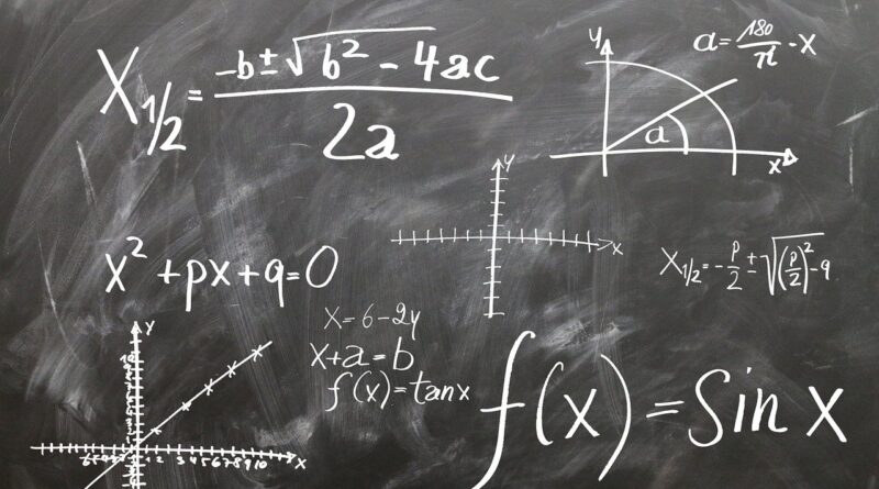 chalkboard with algebra equations