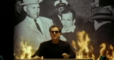 Screenshot from Billy Joel's music video We Didn't Start the Fire